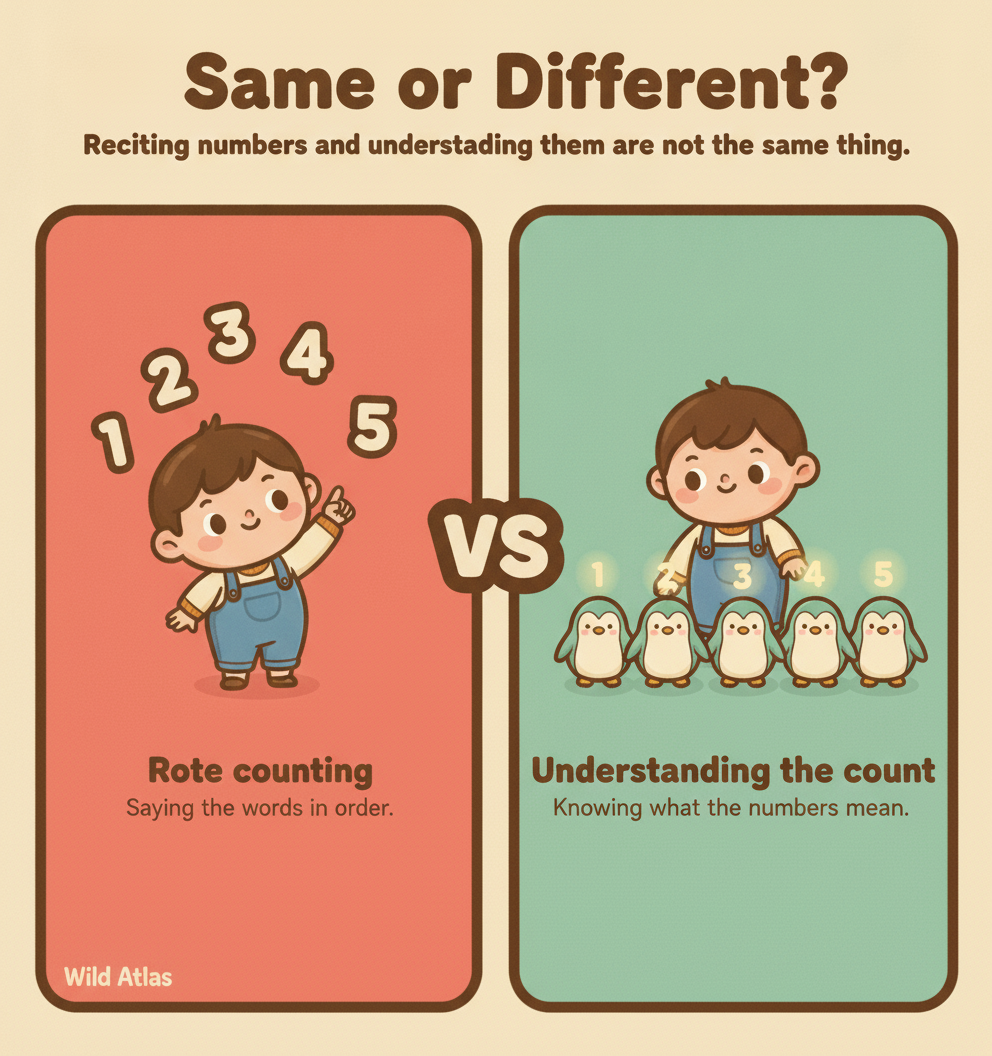 Infographic: Reciting numbers and understanding them are not the same thing