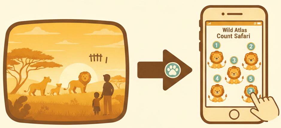 Count Safari grew from that instinct — counting lions on safari to counting on screen